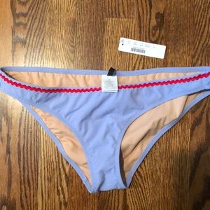 JCrew blue RickRack bikini bottom, M, NWT